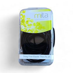 Mita Snag Free Elastic Thin Hair Ties Black (28 Pack)-LoveMy Makeup NZ